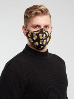Lustige Antibakterielle Gesichtsmaske Bier Vom Fass - Größe „Groß“ -Dedoles D U GFT AC AFM C 197 ONE 3