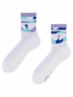 Lustige Funktionelle Crewsocken Violett Tarnfarbe