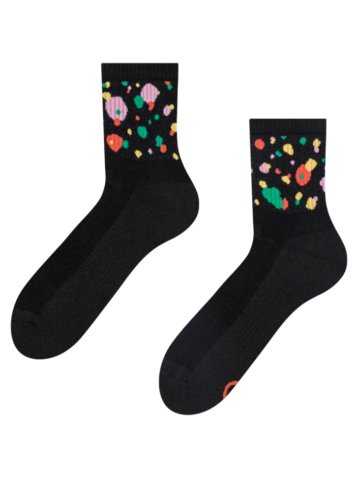 Lustige Funktionelle Crewsocken Bunte Tropfen 3 Lustige Funktionelle Crewsocken Bunte Tropfen