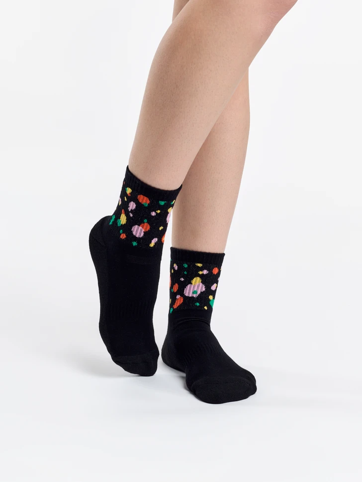 Lustige Funktionelle Crewsocken Bunte Tropfen 4 Lustige Funktionelle Crewsocken Bunte Tropfen – Bild 2