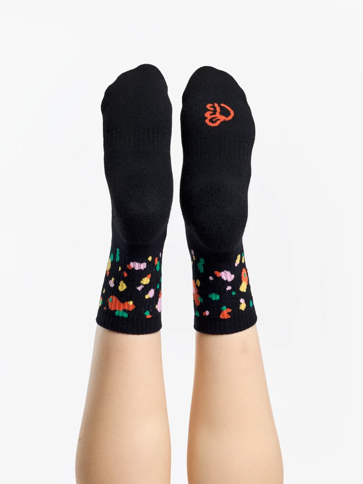 Lustige Funktionelle Crewsocken Bunte Tropfen 5 Lustige Funktionelle Crewsocken Bunte Tropfen – Bild 3