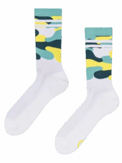 Lustige Funktionelle Socken Limette Tarnfarbe