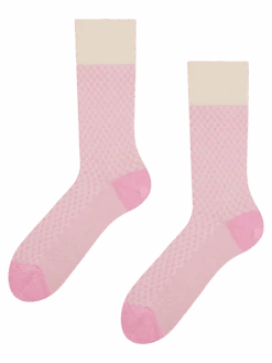 Pastellrosa Jacquard-Socken