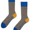 Blaue Und Gelbe Jacquard-Socken