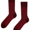 Braune Und Rote Jacquard-Socken