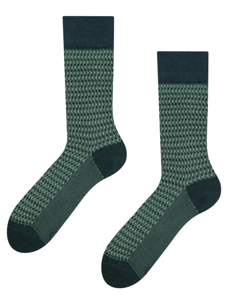 Pastellgrüne Jacquard-Socken 3 Pastellgrüne Jacquard-Socken