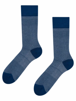 Blaue Und Graue Jacquard-Socken