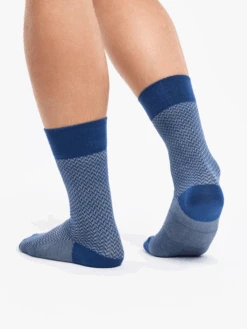 Blaue Und Graue Jacquard-Socken -Dedoles D U SC RS C B 1575 3