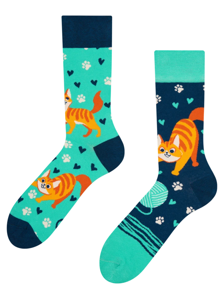 Lustige Socken Fröhliche Katze 3 Lustige Socken Fröhliche Katze