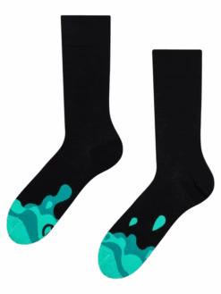 Lustige Socken Türkisfarbene Tropfen