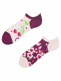 Lustige Sneakersocken Kirschblüte