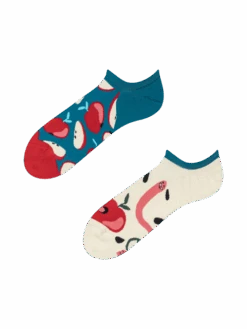 Lustige Sneakersocken Roter Apfel