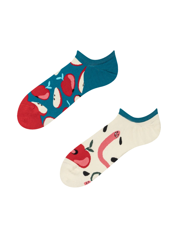 Lustige Sneakersocken Roter Apfel 3 Lustige Sneakersocken Roter Apfel