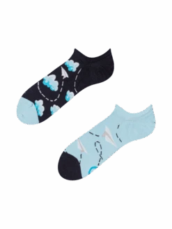 Lustige Sneakersocken Papierflugzeuge Und Wolken