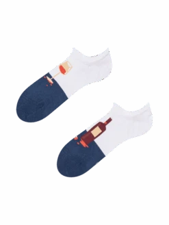 Lustige Sneakersocken Flasche Wein