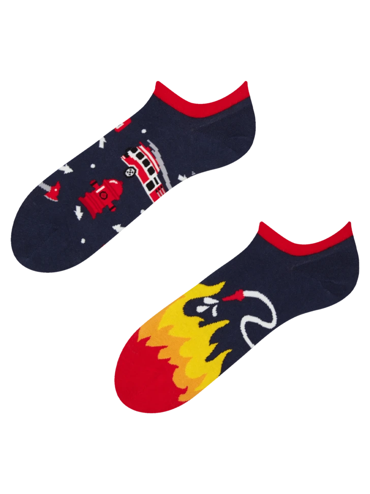 Lustige Sneakersocken Feuerwehrmann 3 Lustige Sneakersocken Feuerwehrmann