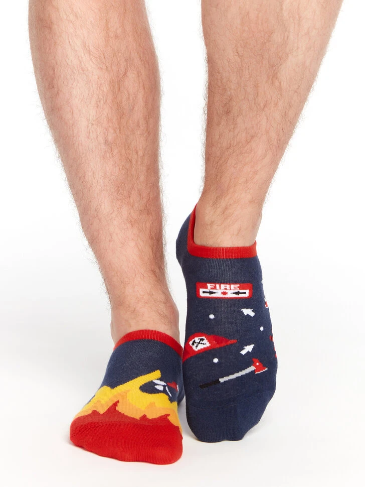Lustige Sneakersocken Feuerwehrmann 4 Lustige Sneakersocken Feuerwehrmann – Bild 2