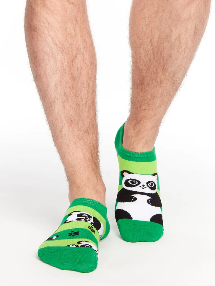 Lustige Sneakersocken Panda Und Streifen 4 Lustige Sneakersocken Panda Und Streifen – Bild 2