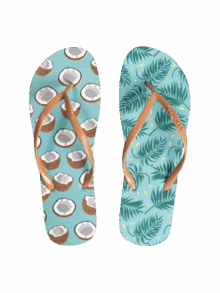 Lustige Flip-Flops Kokosnuss