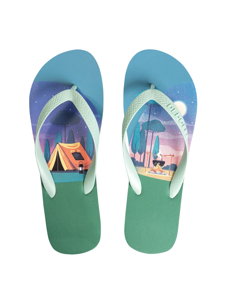 Lustige Flip-Flops Camping 3 Lustige Flip-Flops Camping
