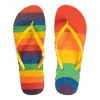 Lustige Flip-Flops Regenbogenstreifen -Dedoles D U SCL F FF C 919 1