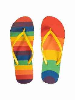 Lustige Flip-Flops Regenbogenstreifen