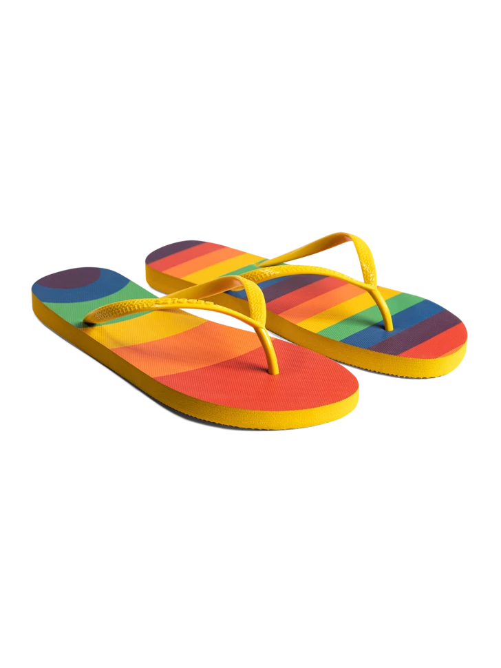 Lustige Flip-Flops Regenbogenstreifen 4 Lustige Flip-Flops Regenbogenstreifen – Bild 2
