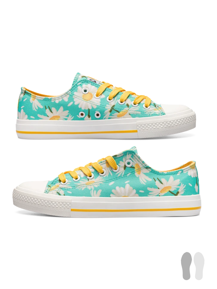 Lustige Canvas-Schuhe Sommer-Gänseblümchen 5 Lustige Canvas-Schuhe Sommer-Gänseblümchen – Bild 3