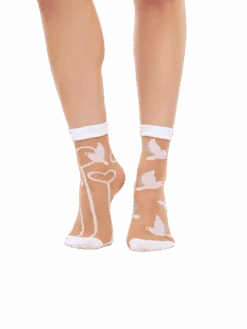 Lustige Nylonsocken Weiße Tauben