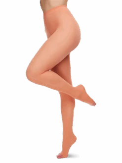 Nylonstrumpfhosen Pfirsichorange
