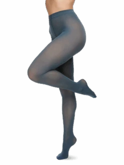 Nylonstrumpfhosen Blau-Grau