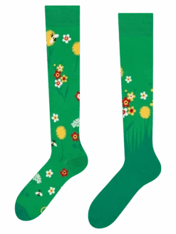 Lustige Kniestrümpfe Wildblumen