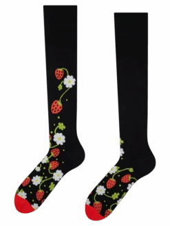 Lustige Kniestrümpfe Walderdbeeren