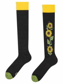Lustige Kniestrümpfe Sonnenblumen Bei Nacht