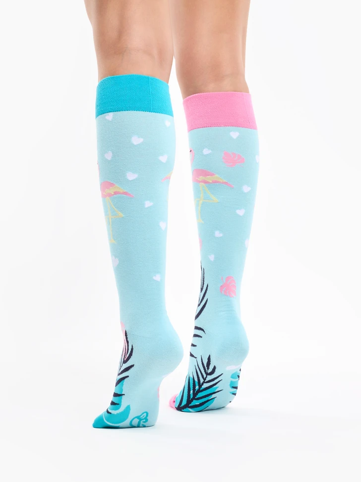 Lustige Kniestrümpfe Liebes-Flamingos 5 Lustige Kniestrümpfe Liebes-Flamingos – Bild 3