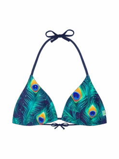 Lustiger Bikinioberteil In Triangelform Pfauenfedern