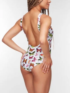 Lustiger Einteiliger Damenbadeanzug Bunte Schmetterlinge -Dedoles D W SCL S OPS C 1208 3