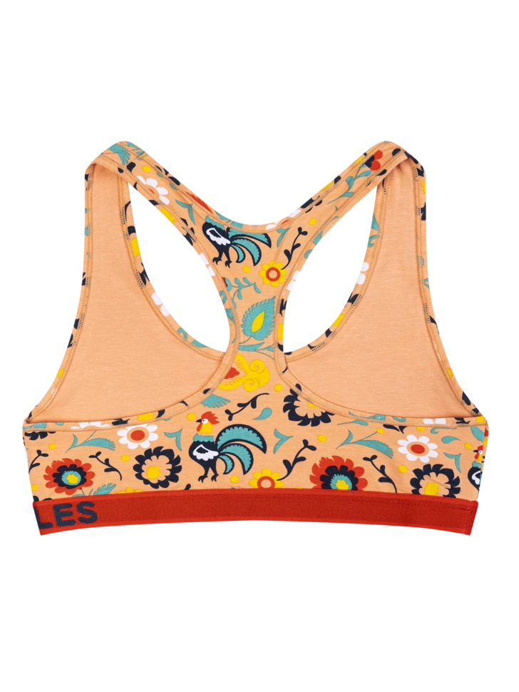 Lustige Damenbralette Folk-Hahn 4 Lustige Damenbralette Folk-Hahn – Bild 2