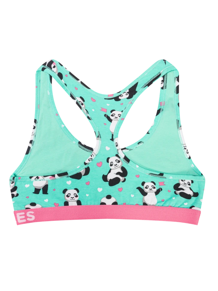 Lustige Damenbralette Panda Und Herzen 4 Lustige Damenbralette Panda Und Herzen – Bild 2