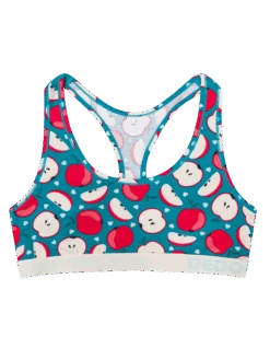 Lustige Damenbralette Roter Apfel