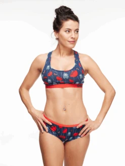 Lustige Damenbralette Marienkäfer Und Mohnblumen -Dedoles D W UN B C C 208 3