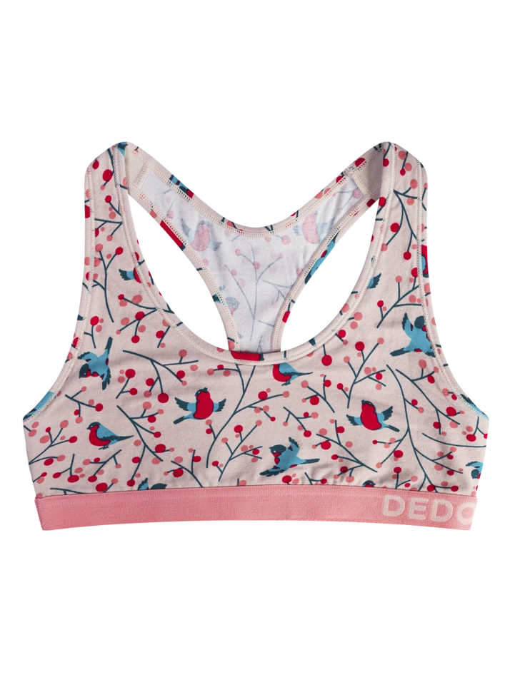 Lustige Damenbralette Vögel In Der Vogelbeere 3 Lustige Damenbralette Vögel In Der Vogelbeere