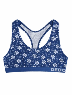 Lustige Damenbralette Blaudruck