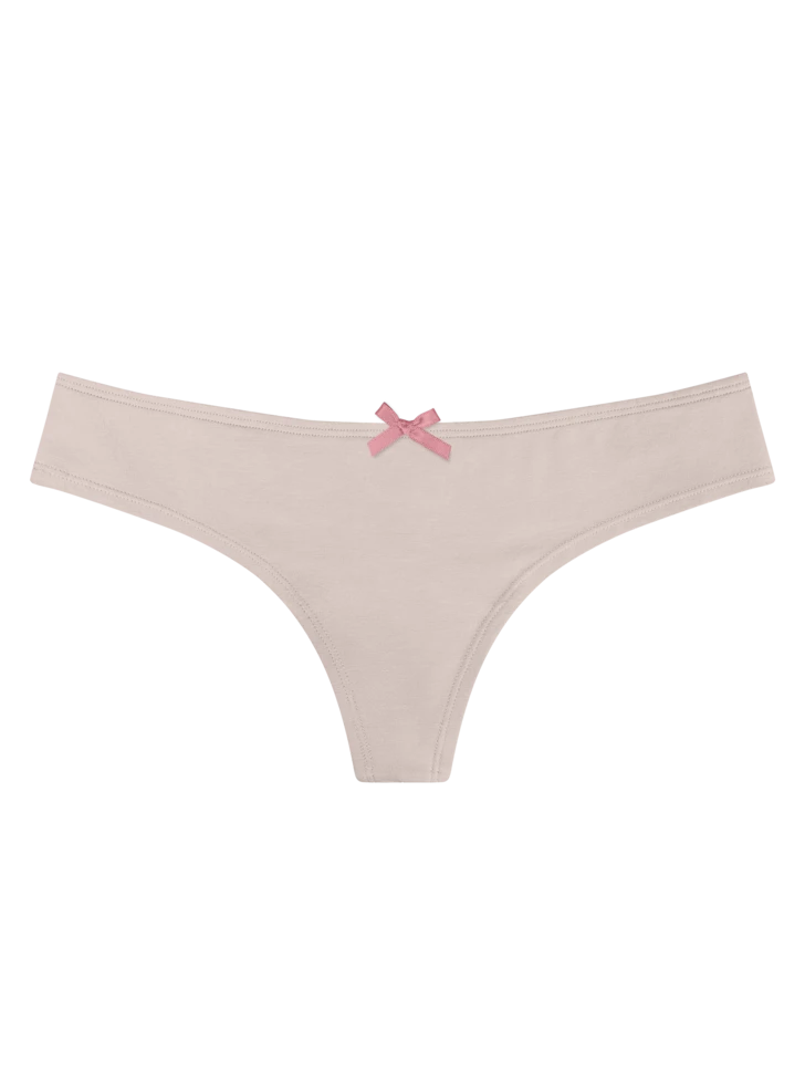 Beige Brasilianische Damenschlüpfer 3 Beige Brasilianische Damenschlüpfer