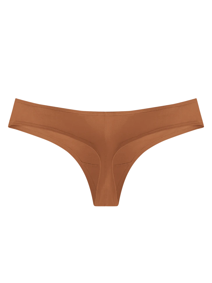 Haselnussbraune Brasilianische Damenschlüpfer 4 Haselnussbraune Brasilianische Damenschlüpfer – Bild 2