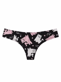 Lustige Brasilianische Damenschlüpfer Schläfrige Kätzchen