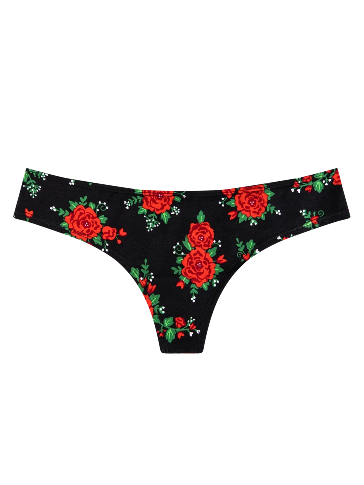 Lustige Brasilianische Damenschlüpfer Rosen 3 Lustige Brasilianische Damenschlüpfer Rosen