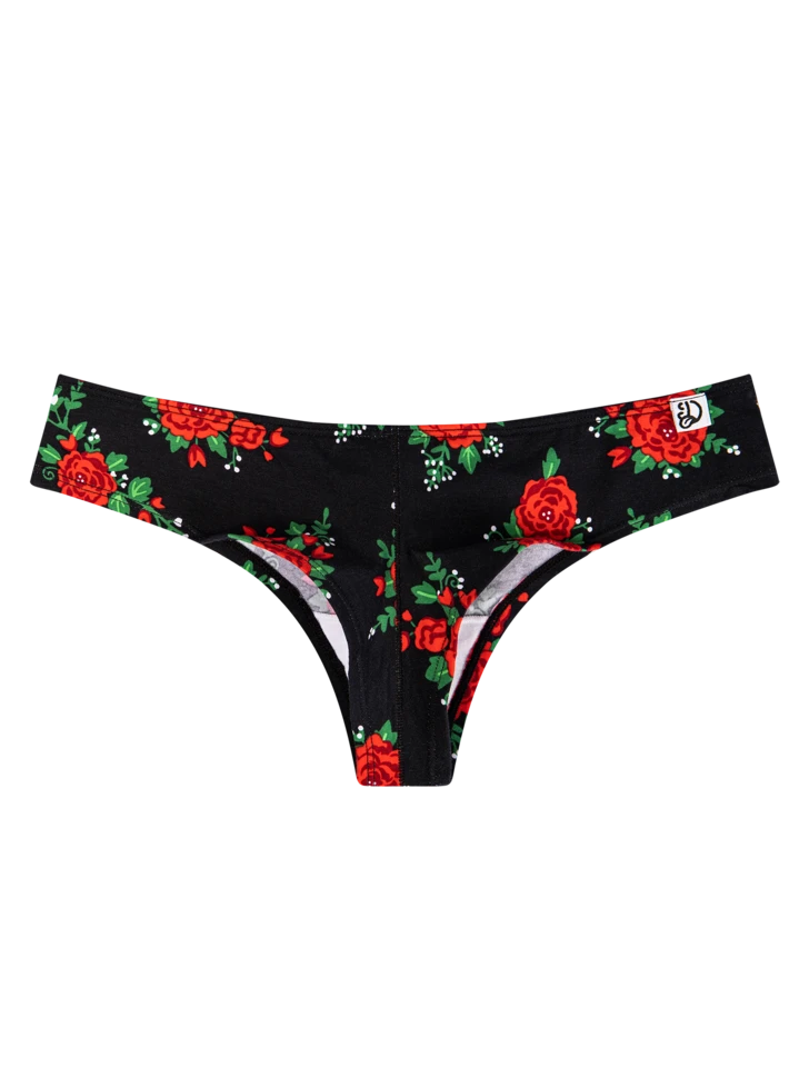 Lustige Brasilianische Damenschlüpfer Rosen 4 Lustige Brasilianische Damenschlüpfer Rosen – Bild 2