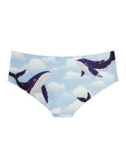 Lustige Nahtlose Hipster-Höschen Für Damen Wale In Den Wolken -Dedoles D W UN THB C PD 1684 2