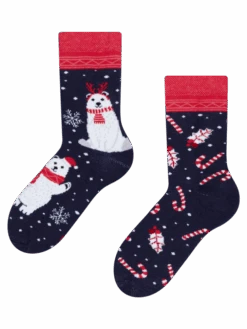Lustige Warme Socken Für Kinder Weihnachts-Eisbär